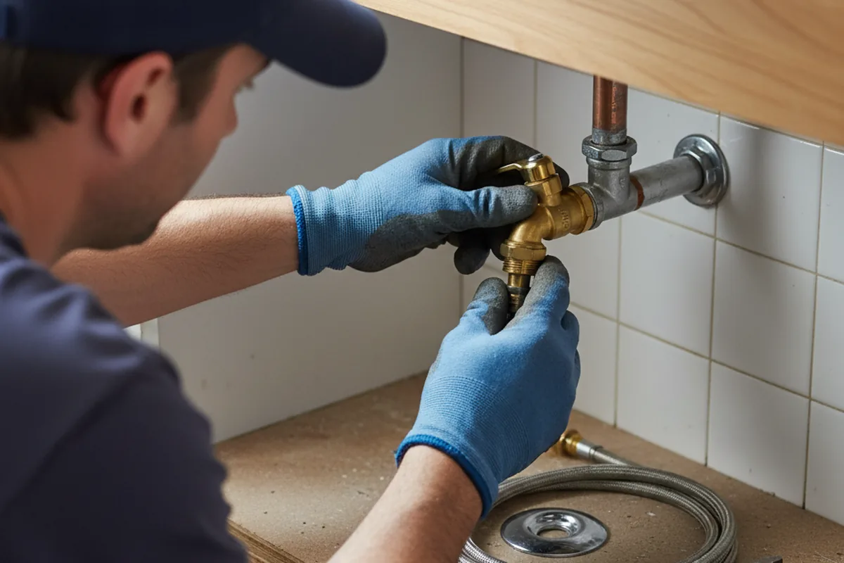 Shutoff valve and fitting work during Emergency Plumbing in Layton
